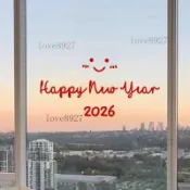 台灣出貨 新年靜電貼 春節玻璃貼 春節佈置 春節裝飾 2026新年快樂貼紙馬年笑臉玻璃門裝飾春節喜慶氛圍鏡子貼窗貼窗花
