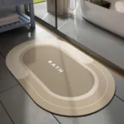 昕購商鋪 48H出貨外貿簡約輕奢硅藻泥地墊家用玄關入戶門墊浴室地墊衛生間吸水腳墊