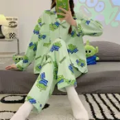 思樂小舖 三眼怪睡衣套裝 卡通睡衣 可愛睡衣 長袖睡衣 秋冬睡衣 長袖 長褲 三眼仔睡衣 可外穿 居家服套裝 秋冬睡衣