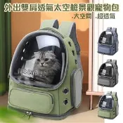 【松果購物】寵物外出雙肩透氣太空艙景觀寵物包(寵物外出包/貓外出包/寵物背包/寵物外出籠/寵物後背包)