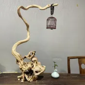 【免運到付 下單請先諮詢】天然杜鵑根樹根家居客廳玄關博古架禪意裝飾擺件燈架擺件
