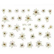 《Dear34》DIY燙金(銀)背膠指甲貼紙DTL-29煙火 DTL
