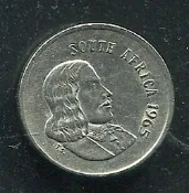 【錢幣】South Africa(南非)，5 CENT  , K67.1  , 1965 ,品相極美上XF+ #204865 
