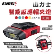 【SUNREI】山力士 智能感應帽頭燈 H100 五色 釣魚夾燈 帽沿燈 揮手感應款 充電 登山 露營 悠遊戶外