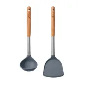 (店+)【FUJI-GRACE 日本富士雅麗】FJ-960 FJ-961 耐熱不沾鍋專用矽膠湯勺 鍋鏟