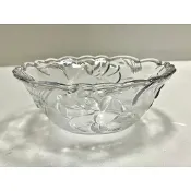 【知久道具屋】日本製SOGA 百合花沙拉缽15CM 立體浮雕 水晶玻璃缽 水果缽 B1858W