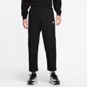 (店+)【NIKE 耐吉】NIKE CLUB PANTS 工作褲 黑色 DX3337-010 抽繩 鬆緊 寬直筒褲 刺繡LOGO 男 長褲