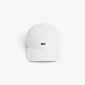 【LACOSTE】中性-棉質牛仔帽(白色)