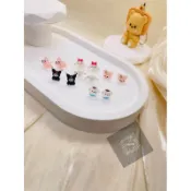 🌟【沒飾找飾】台灣現貨✨快速出貨❣️日系三麗鷗可愛耳環❣️925銀針日韓熱銷 質感 珍珠 花朵 百搭 耳夾 耳環 貓眼石