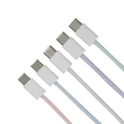 【蝦皮直營】REAICE Type C to Type C 1米 耐磨編織充電傳輸線 馬卡龍色 手機 充電線 快充線