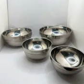 《薇妮小舖》防滑碗 防摔碗 不鏽鋼 不鏽鋼碗 防燙碗 兒童碗 廚房湯 不鏽鋼雙層隔熱碗 餐具 飯碗 碗 雙層不鏽鋼碗