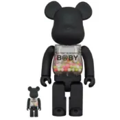 (店+)【BE@RBRICK】BE@RBRICK B@BY MATT BLACK Ver. 千秋 黑金 RESTIR限定 庫柏力克 100%+400%