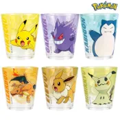 (店+)【POKEMON 精靈寶可夢】透明兒童水杯 圓點 飲料杯 塑膠杯 防摔杯 透明水杯 日本正版