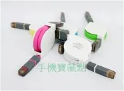 ☆寶藏點配件☆ 蘋果+Micro 伸縮扁線usb二合一 傳輸 充電線 兩用 iPhone 三星 SONY HTC LG