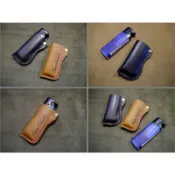 KH手工皮革工作室 全牛皮防風打火機皮套 噴射打火機皮套 LIGHTER CASE 點火器皮套 MIT全手作可燙字鑰匙圈