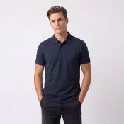 【HUGO BOSS】簡約Polo衫(藍)