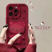 Hellokitty貓鏡子支架適用蘋果17/1615/14/13/12/11手機殼iPhoneXS防摔全包x保護殼7/8