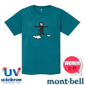 【mont-bell】女 Wickron 吸濕排汗短袖T恤.圓領衫.運動上衣_1114783 BGN 藍綠