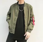 FINDSENSE服飾 FINDSENSE Z1 韓國 時尚 潮 男 軍綠 黑色 夾克外套 棒球服 風衣外套