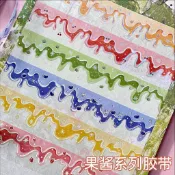 ☀有影有跡🚒💨花邊膠帶手帳雲朵貼紙手賬波浪邊框造景異形ins素材果醬手賬膠帶