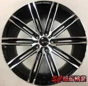 【超前輪業】LEADER 耀麒鋁圈 RC-F02 旋壓輕量化 19吋鋁圈 5孔114.3 5/114.3 黑底車面