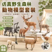🌈「美可動物模型」仿真野生森林兒童科教認知藏羚羊梅花鹿裝飾擺件玩具