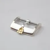 帝舵手錶盾牌銀表扣18k金標logo表扣925純銀底座表帶針扣手錶配件