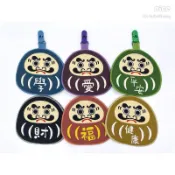 🎈丸寶寶手作圍兜🎈《現貨》造型手帕巾/夾式小手帕/大福神/達摩/不倒翁［深色版］