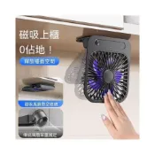 (店+)無憂家居 超薄磁吸壁掛牆上小型桌面風扇宿舍學生上下牀頭靜音摺疊充電風扇