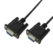 【Soodatek】RS232 DB9母座 to DB9母座 串口-交叉 延長線 轉接線 數據傳輸線(1.5M)
