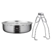 【PUSH!】餐具用品 燉盅316不銹鋼 18cm帶蓋蒸蛋碗 水蒸雞蛋羹嬰兒輔食飯 附防燙夾(附防燙夾 蒸蛋碗 E206-3)