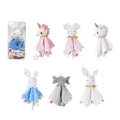 【OhBabyLaugh】動物玩偶 安撫巾(安撫玩具/安撫玩偶/絨毛娃娃/響紙顆粒安撫巾/多功能安撫玩偶/響鈴玩偶)