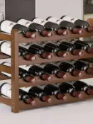 楓幕百貨 快速出貨 紅酒架擺件葡萄酒架子實木家用小型現代簡約紅酒櫃展示架紅酒格子