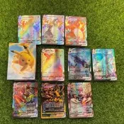寶可夢VMAX閃卡100張神獸閃卡神奇寶貝英文卡片超夢GX
