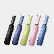 (店+)【YUANREN 原人購物】LED 自動摺疊傘 紫外線阻隔 摺疊傘 輕量折疊傘 20骨手電筒款 抗UV傘 自動雨傘 雨傘 抗uv 抗風 