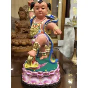 〔修緣佛像文物館〕8寸8蓮花三太子 蓮花太子 三太子 太子 神像 神明 佛像 神尊 樟木雕刻