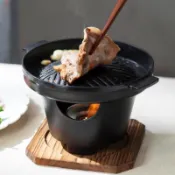🔥臺灣出貨🔥烤肉黨必備韓式一人食烤肉爐迷你燒烤盤麥飯石烤肉盤小火鍋不沾烤盤不沾鍋日本料理店韓式烤肉