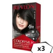 義大利 REVLON露華濃3D染髮劑-#11/柔黑色(59.1mlx2/盒)x3