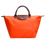 【LONGCHAMP】經典 Le Pliage系列摺疊短把尼龍水餃包(中-橘色1623089-B44)