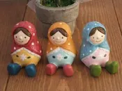 艾苗小屋-日本進口北歐鄉村風格Everyday微笑俄羅斯娃娃擺飾