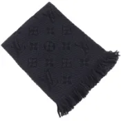 【DOKODEMO】LOUIS VUITTONEcharpe Logo Mania 圍巾，Monogram 圖案，413287，羊毛，海軍藍，男女通用 [二手]