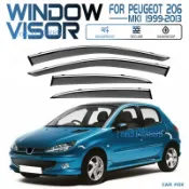 ✨晴雨窗 高品質✨適用於寶獅206車窗晴雨窗雨板遮陽擋PEUGEOT 206 Window visor QYC