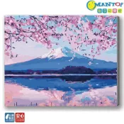 (店+)【Manto】櫻見富士-台灣製DIY數字油畫|超取專用大小