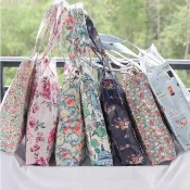 🌟限時下殺🌟 cath kidston新款女包外貿出口英國防水油布碎花手提包單肩包斜挎包午餐便當包防水帆布包百搭購物袋