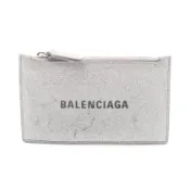 【DOKODEMO】【二手，B級】BALENCIAGA) EVERYDAY 551990 銀色亮片皮革零錢包，男女通用，二手 B級