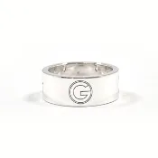 【日本直送 中古美品】14.5號 古馳 GUCCI 戒指 Logo Cutout 925銀 飾品 珠寶 已拋光