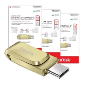 SanDisk Ultra Luxe 128G 256G 512G USB Type-C OTG 雙用隨身碟 [香檳金]