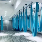 空瑜吊床 空中瑜伽掛布 空中瑜伽吊牀家用瑜珈彩色室內微彈力吊帶吊繩瑜伽伸展帶瑜伽館用