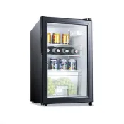 (店+)76L飲料櫃 冰吧 單門迷你 茶葉冷藏櫃 保鮮櫃 小型透明玻璃門 110V