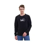 【Lee】男裝 長袖T恤 / 經典LOGO 環形印花 氣質黑 標準版型(LL220404K11)